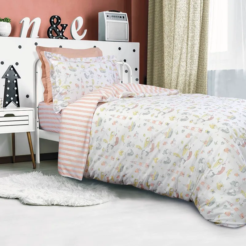 ΚΟΥΒΕΡΛΙ DAS HOME MONO KID ΡΟΖ/ΓΚΡΙ/ΚΙΤΡΙΝΟ 160X240 ΣΧ.4722