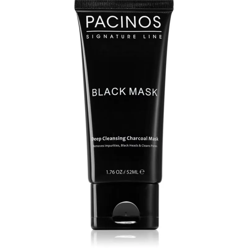 Pacinos Black Mask καθαριστική ξεφλουδιστική μάσκα με ενεργό άνθρακα 50 ml