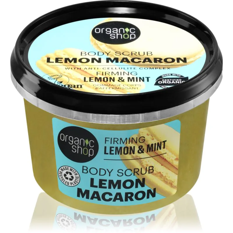 Organic Shop Lemon Macaron συσφικτική απολέπιση σώματος 250 ml