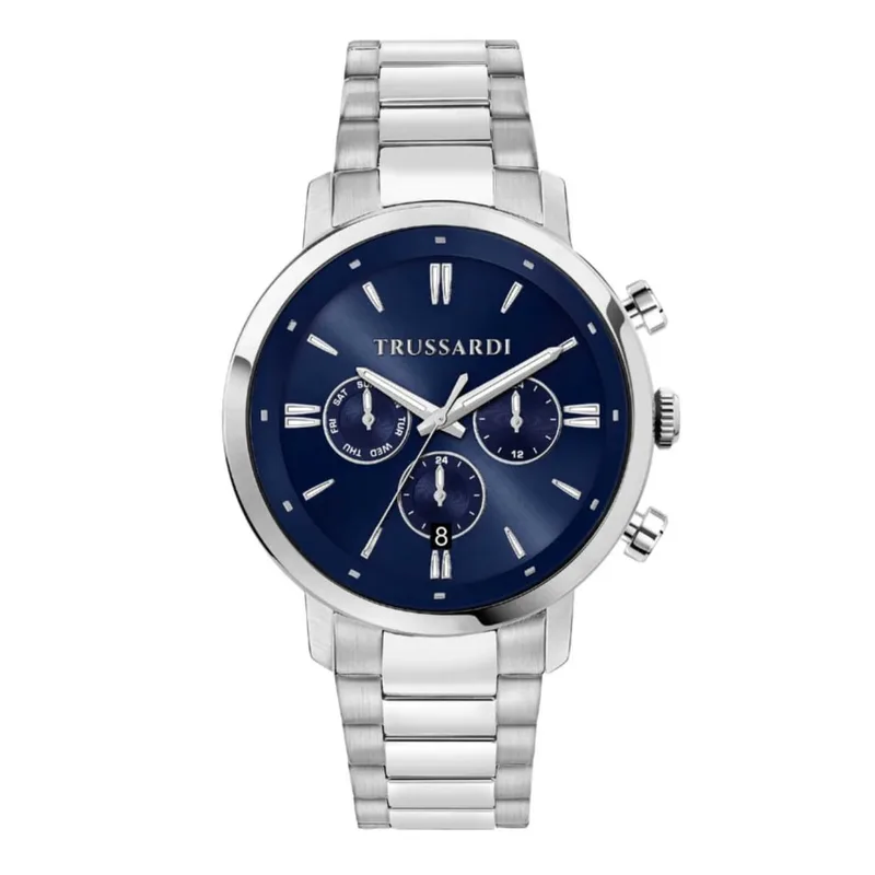 TRUSSARDI T-Couple Silver Stainless Steel Multifunction R2453147013