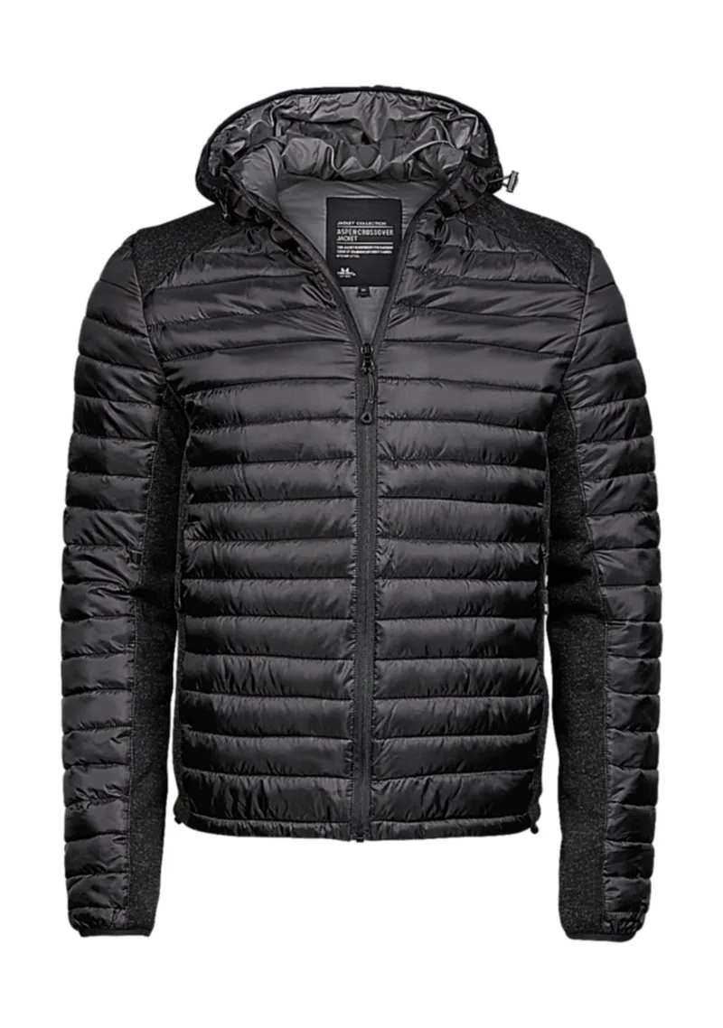Mπουφάν Outdoor Crossover Με Κουκούλα 9610 Tee Jays Black/Black Melange