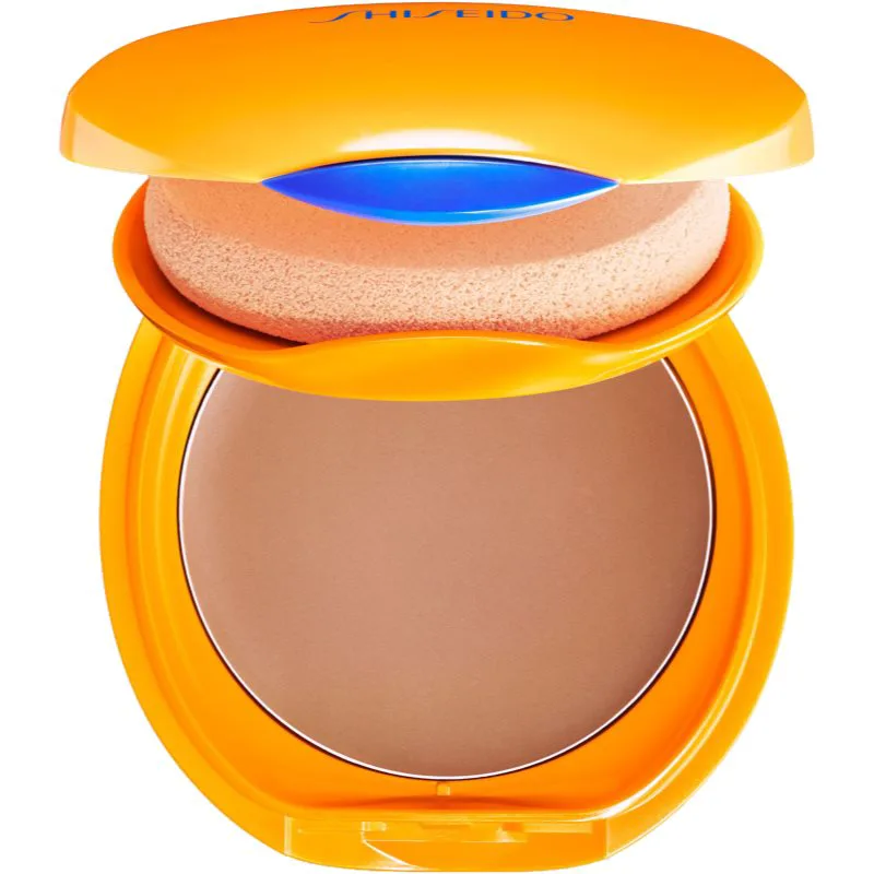 Shiseido Expert Sun Protector Tanning Compact Foundation SPF10 αδιάβροχη συμπαγής πούδρα ανταλλακτικό επαναπληρώσιμο απόχρωση Bronze 12 γρ