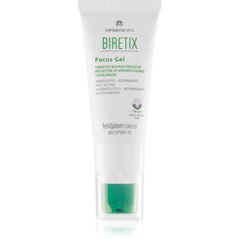 Biretix Treat Focus Gel ενυδατικό και καταπραϋντικό τζελ για λιπαρή επιδερμίδα με τάση για ακμή 15 ml