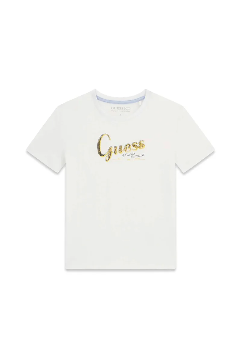 Guess παιδικό T-shirt με λογότυπο - L6GI01K8HM4 Λευκό