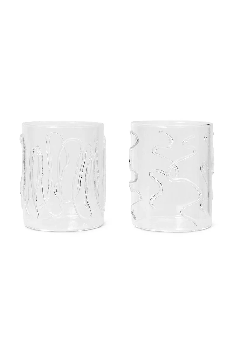 Σετ ποτηριών ferm LIVING Doodle Glasses 350 ml 2-pack