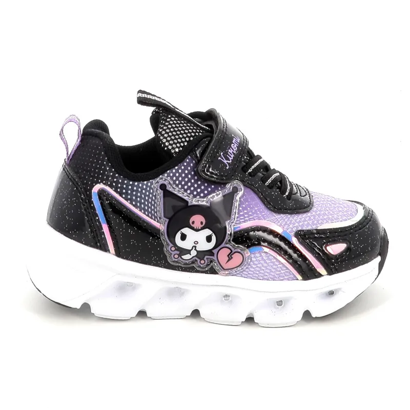 Παιδικό Αθλητικό Παπούτσι για Κορίτσι Disney HELLO KITTY AND FRIENDS με Φωτάκια Χρώματος Μαύρο HK009375