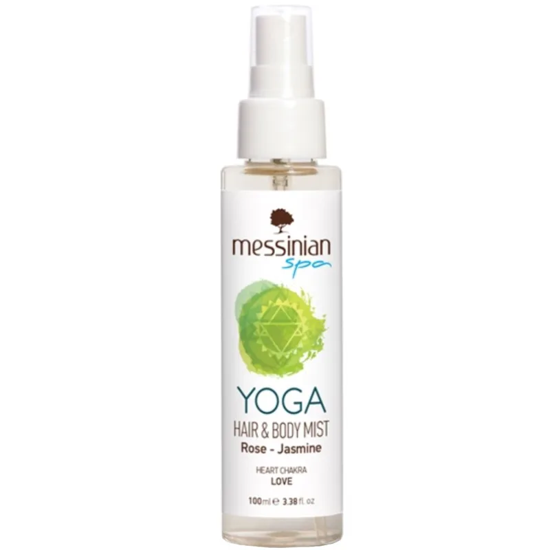 Messinian Spa Yoga, Rose & Jasmine Hair & Body Mist Ενυδατικό Mist Μαλλιών & Σώματος με Άρωμα Τριαντάφυλλου 100ml