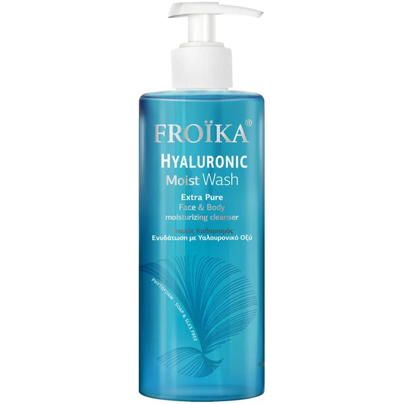 Froika Hyaluronic Moist Face & Body Wash Απαλός Καθαρισμός & Ενυδάτωση Προσώπου & Σώματος με Υαλουρονικό Οξύ με Αντλία 400ml