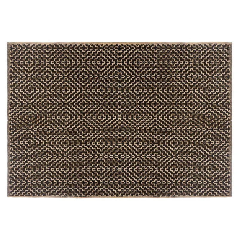 Χαλί Ψάθινο Γιούτα Μαύρο Φυσικό 120x170cm Atmosphera