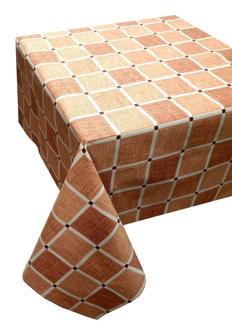 Τραπεζομάντηλο Polycotton 140x180εκ. Καρώ Design-2 Μπεζ Komvos Home 7001754-4 (Ύφασμα: 50% Cotton-50% Polyester, Χρώμα: Μπεζ) - KOMVOS HOME - 7001754-4