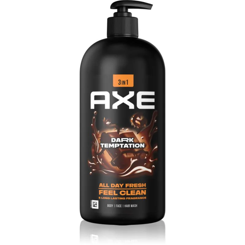 Axe Dark Temptation τζελ για ντους Για πρόσωπο, σώμα και μαλλιά 900 ml