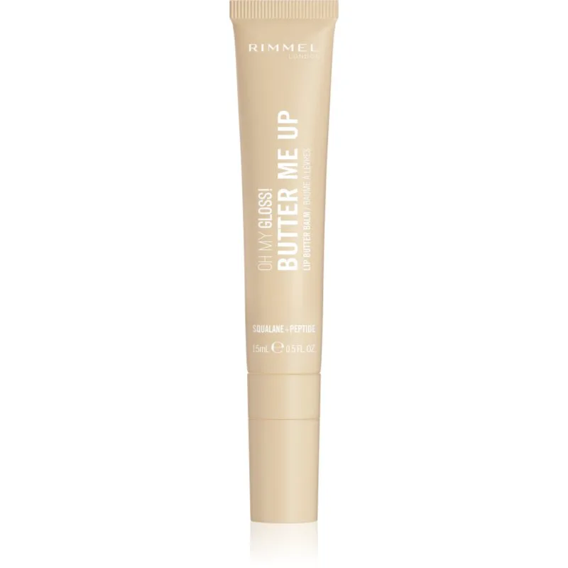 Rimmel Oh My Gloss! Butter Me Up ενυδατικό βάλσαμο για τα χείλη απόχρωση 000 Vanilla Frost 15 ml