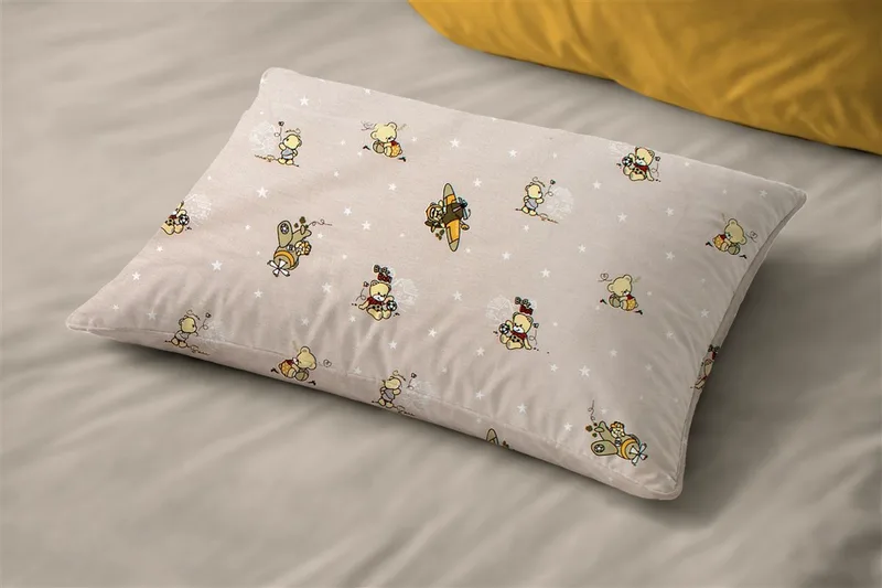 Μαξιλαροθήκη Εμπριμέ kids Bear s Playtime 592 50X70 Μπεζ 100% Cotton