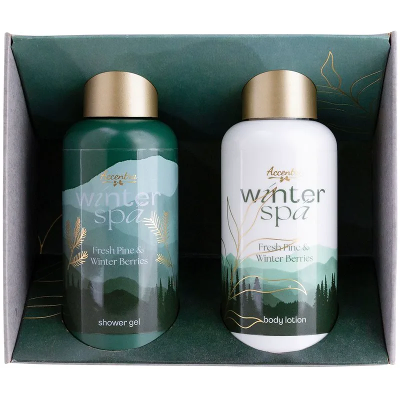 Accentra Winter Spa Fresh Pine & Winterberries σετ δώρου για το μπάνιο αρώματα Fresh Pine & Winterberries