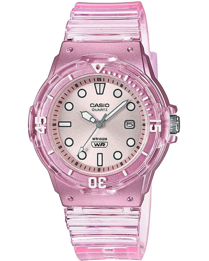 CASIO Collection - LRW-200HS-4EVEF, Ροζ case with Ροζ Rubber Strap
