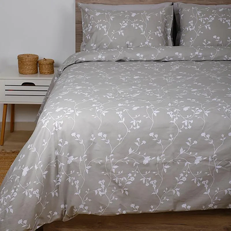 Σεντόνια Μονά (Σετ) 165X270 Sunshine Cotton Feelings 924 Grey Χωρίς Λάστιχο (165x270)