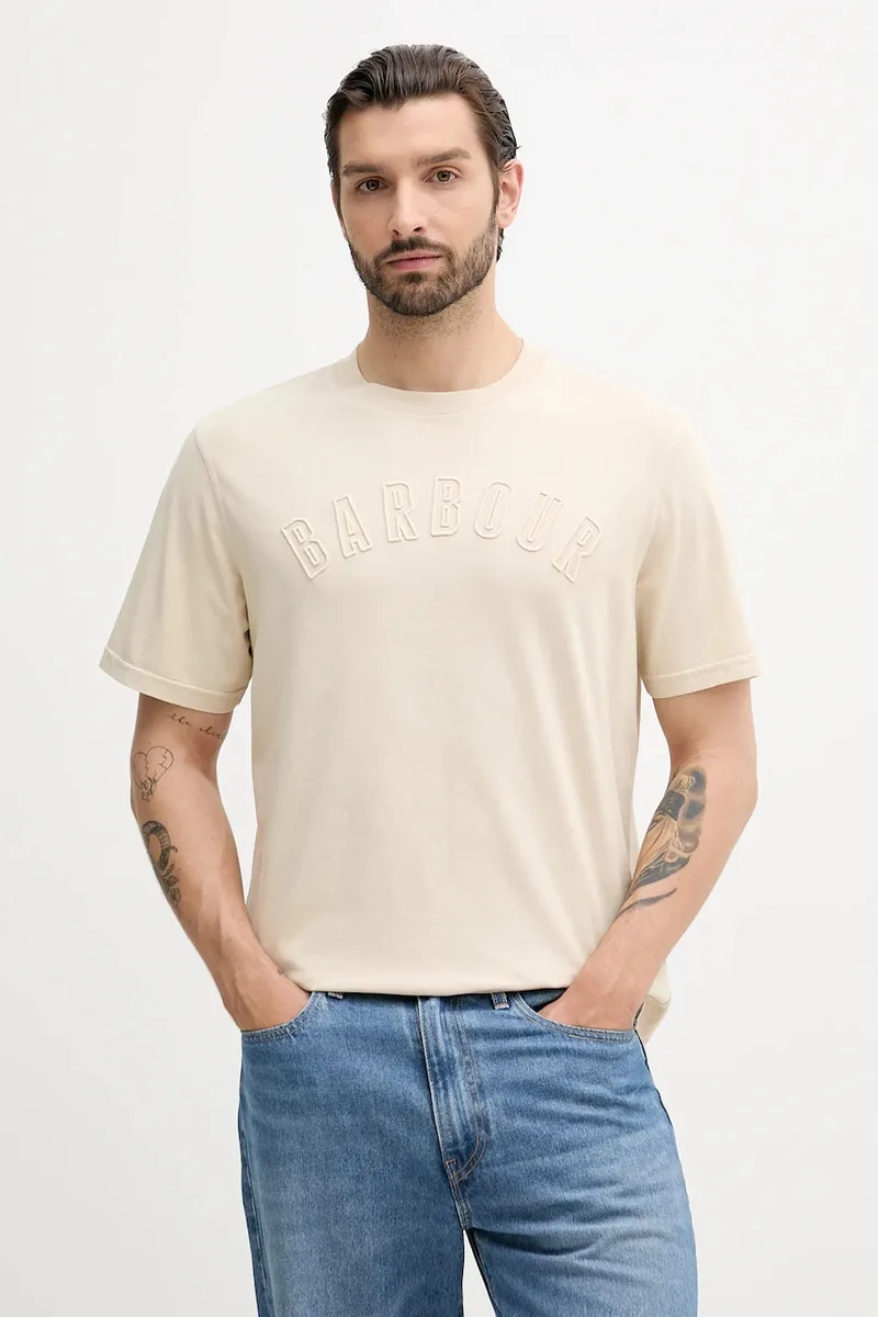 Βαμβακερό μπλουζάκι Barbour BANFORD