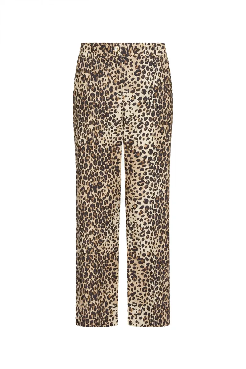 MARELLA SPORT ΠΑΝΤΕΛΟΝΙ CHINO MLSDOMINIO LEOPARD PRINT ΤΣΕΠΕΣ ΜΠΕΖ-ΜΑΥΡΟ