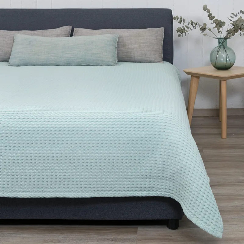 Κουβέρτα Πικέ Μονή (170x240) Naf-Naf Waffle Mint