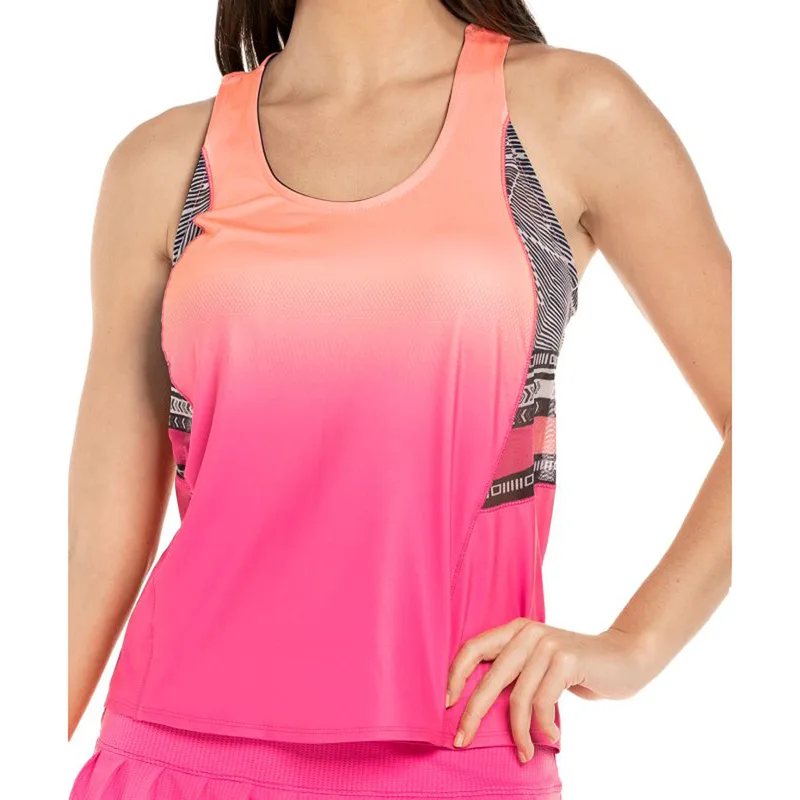 Lucky In Love Santa FE Glow Summer Women's Tennis Tank