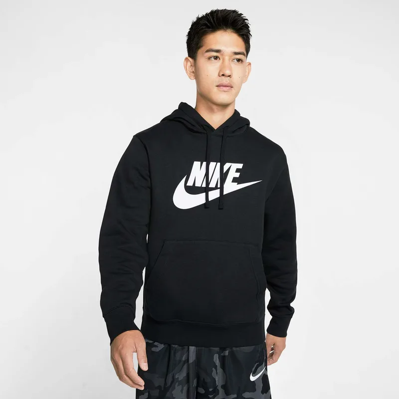 NIKE SPORTSWEAR CLUB PULLOVER HOODIE ΜΑΥΡΟ