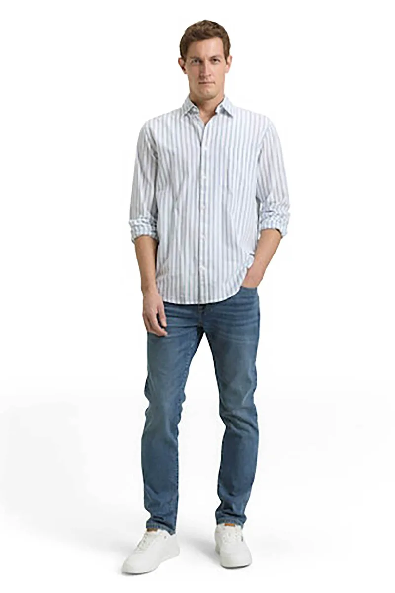Tom Tailor ανδρικό τζιν παντελόνι πεντάτσεπο Slim Fit - 1048363 Denim Blue