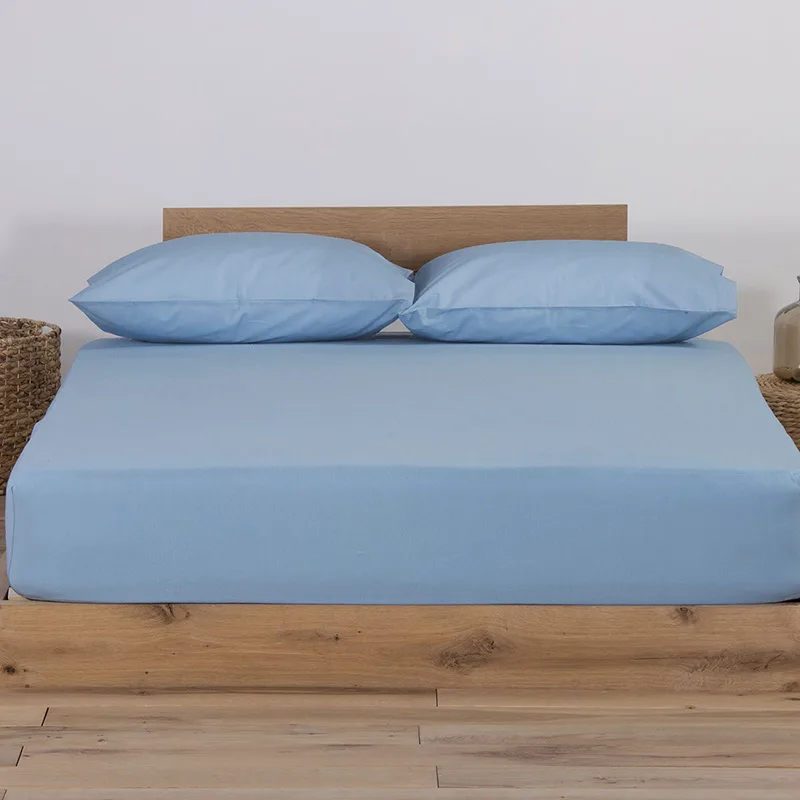 Σεντόνι Μεμονωμένο Υπέρδιπλο 180X200+35 Nef Nef Jersey L.Blue Με Λάστιχο (180x200+35)