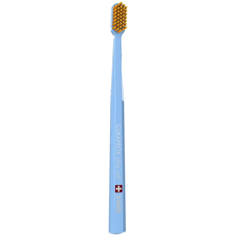 Curaprox CS 5460 Ultra Soft Οδοντόβουρτσα με Εξαιρετικά Απαλές & Ανθεκτικές Τρίχες Curen για Αποτελεσματικό Καθαρισμό 1 Τεμάχιο - Γαλάζιο/ Πορτοκαλί