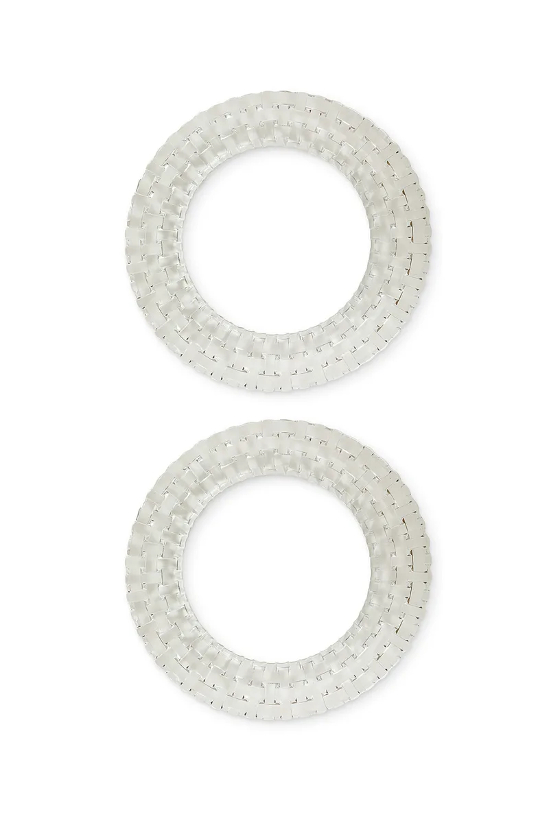 Coincasa σετ γυάλινες πιατέλες σερβιρίσματος 32 cm (2 τεμάχια) - 007262289 Διάφανο