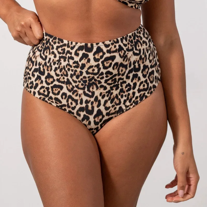 Σλιπ μαγιό Highwaist Bikini Briefs Leopard
