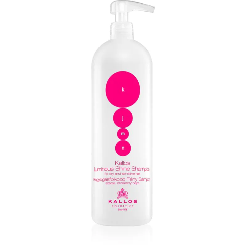 Kallos KJMN Professional Luminous Shine λαμπρυντικό σαμπουάν για ξηρά και ευαίσθητα μαλλιά 1000 ml