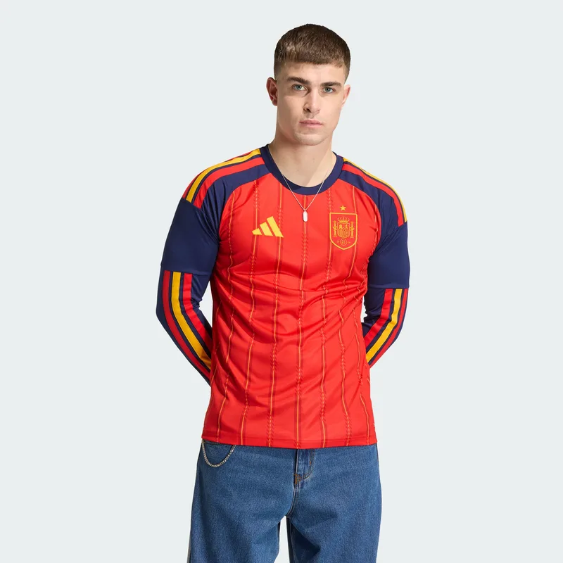 adidas Εθνική Ισπανίας 2026 Home Ανδρική Ποδοσφαιρική Φανέλα με Μακρύ Μανίκι (9000262821_65926)