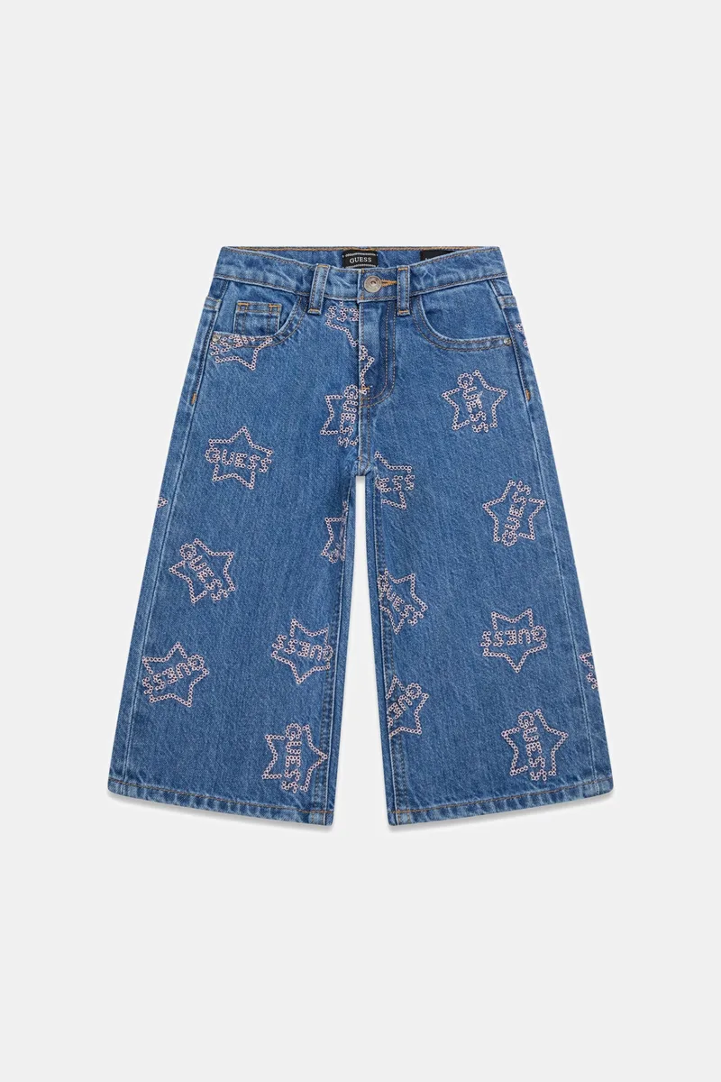 Guess παιδικό τζιν παντελόνι με παγιέτα - K6RA06D45E0 Denim Blue