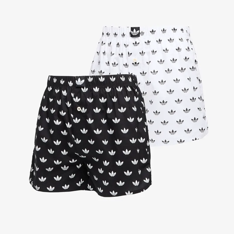 Μποξερ adidas Woven Boxer 2-Pack Black/ White XXL