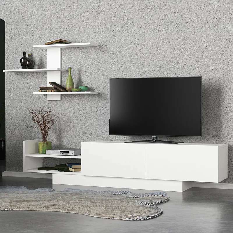 Έπιπλο Τηλεόρασης Egemen - White 745Dcd3033 (180x40x31,8)