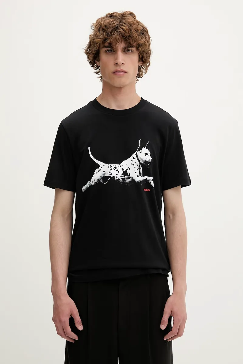 HUGO t-shirt ανδρικό βαμβακερό Dirunn