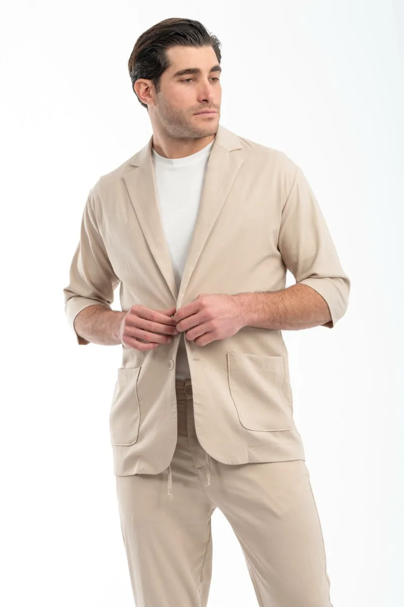 Ανδρικό Πουκάμισο Overshirt Vittorio 300-23-SANTO Μπεζ