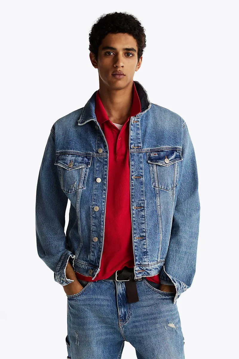 Tommy Jeans ανδρικό denim jacket - DM0DM21098 Denim Blue