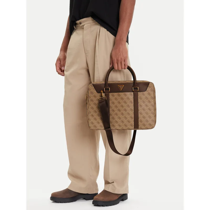 Τσάντα για laptop Guess Vezzola Smart HMEVZL P3138 Μπεζ