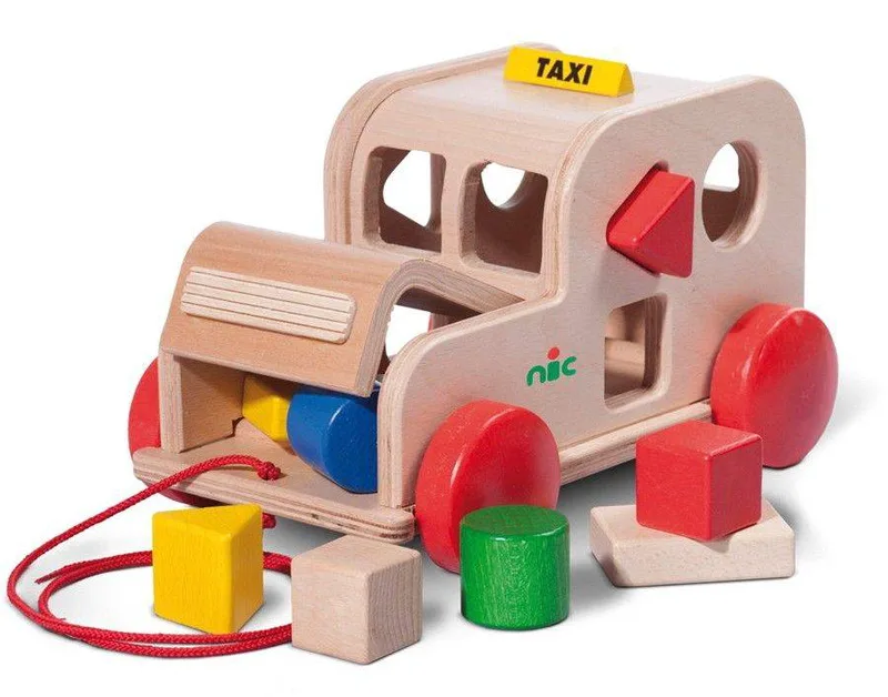 ΞΥΛΙΝΟ ΣΥΡΟΜΕΝΟ ΤΑΞΙ NIC SHAPE SORTER ΜΕ ΣΧΗΜΑΤΑ (1550)