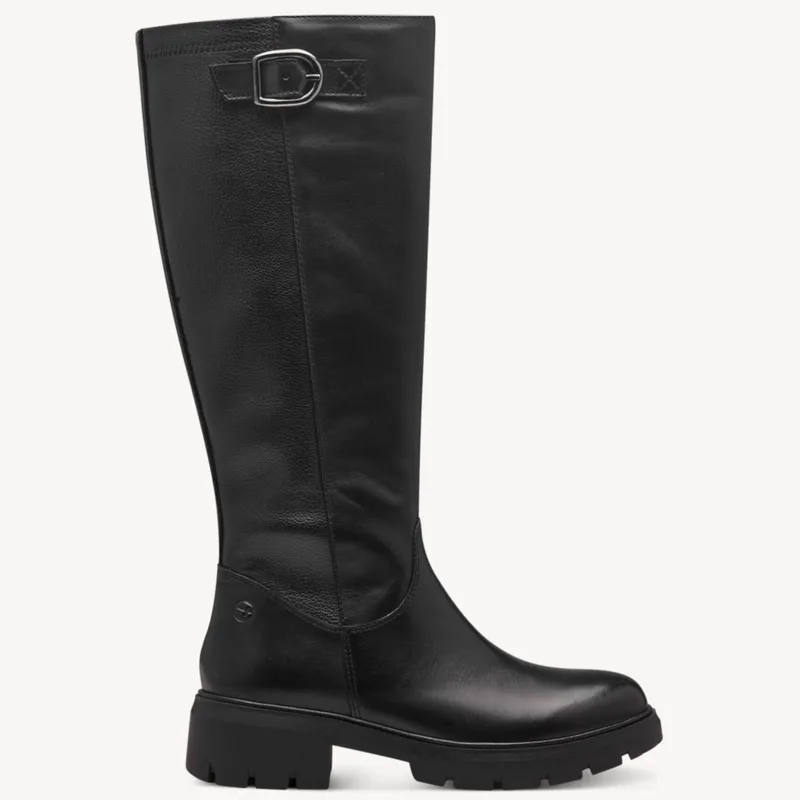 Γυναικείες Δερμάτινες Ανατομικές Μπότες Tamaris Comfort 8-85601-43 001 Μαύρες