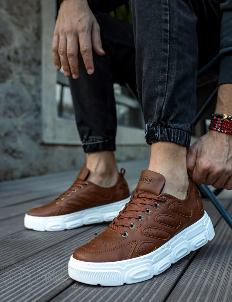 Ανδρικά κάμελ Casual Sneakers δίσολα CH105Β