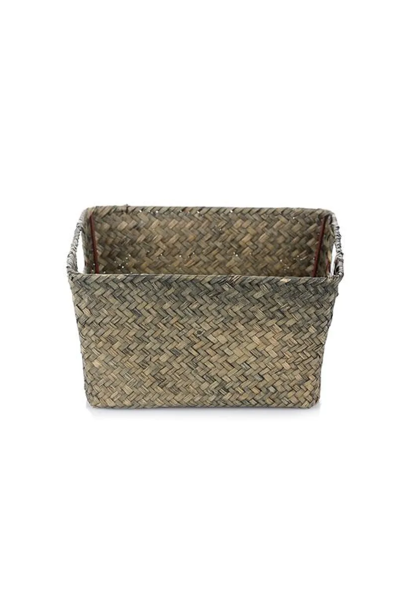 Καλάθι Από Sea Grass 12x22x12cm Πράσινο Kaeming