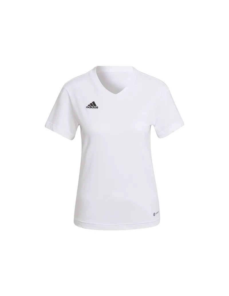 Adidas Γυναικείο Αθλητικό T-shirt με V Λαιμόκοψη Λευκό HC0442