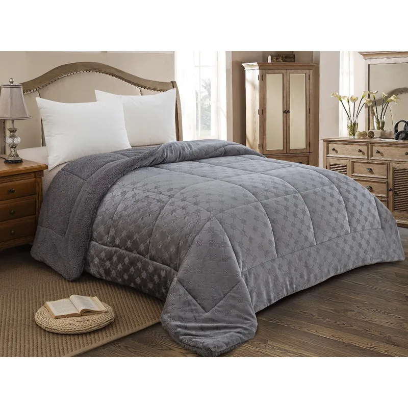 ΚΟΥΒΕΡΤΟΠΑΠΛΩΜΑ ΥΠΕΡΔΙΠΛΟ 220X240 ADAM HOME (825) GREY
