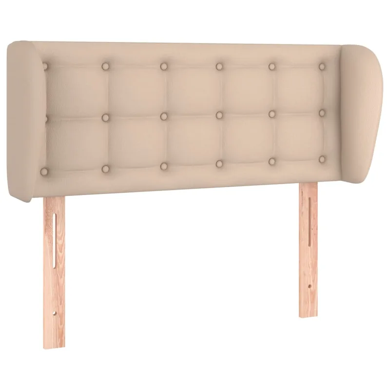 vidaXL Κεφαλάρι με Πτερύγια Καπουτσίνο 93x23x78/88 εκ. Συνθετικό Δέρμα