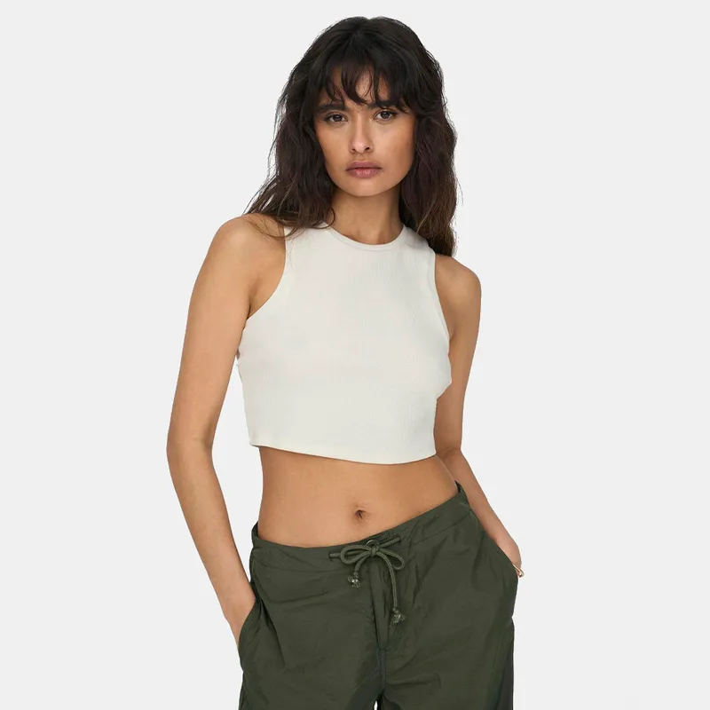 Only Γυναικείο Cropped Αμάνικο T-Shirt (9000170990_1929)