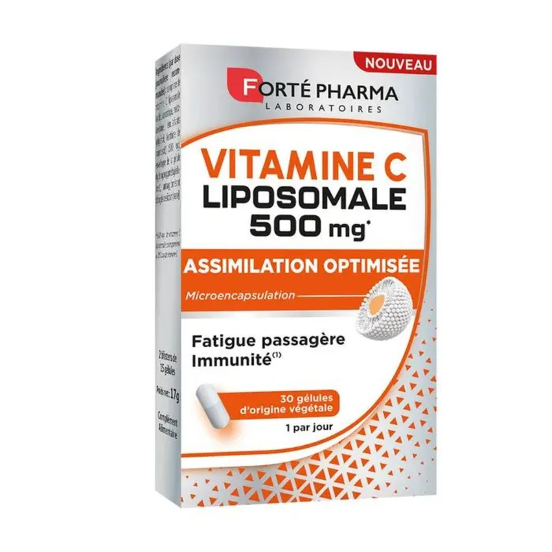 Forté Pharma Liposomal Vitamin C 500mg Vitality and Fatigue 30 vegetable capsules