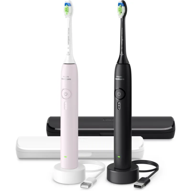 Philips Sonicare 3100 HX4072/42 ηχητική ηλεκτρική οδοντόβουρτσα διπλή συσκευασία Ροζ & Black 1 τμχ