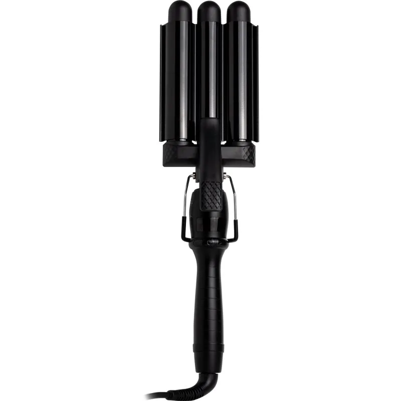 Mermade Pro Waver 32 mm τριπλό σίδερο μαλλιών για μπούκλες για τα μαλλιά Black 1 τμχ